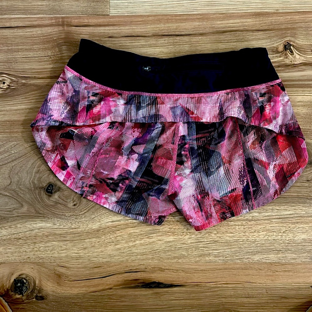 Lululemon Athletica Pink and Black Athletic Shorts